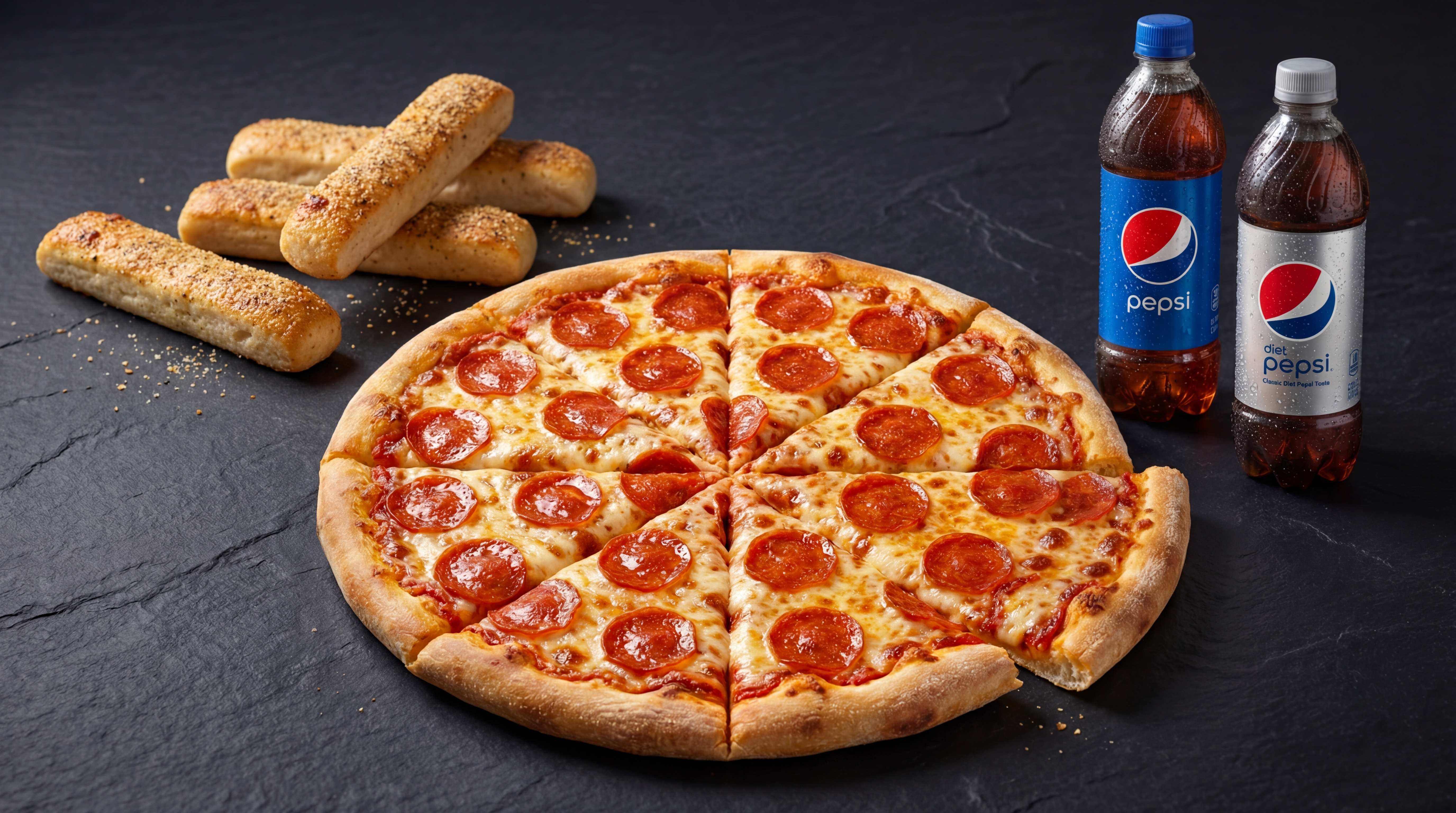 Pizza Night Deal with one large one topping pizza, breadsticks, and bottled sodas